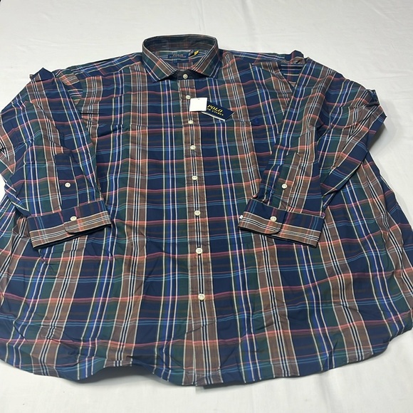 Polo Ralph Lauren 60/1 Yd Twill-clbrnppcs-l Men's Classic Fit Plaid 100% Cotton - Picture 1 of 16